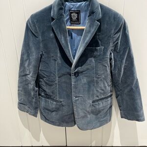 Boy’s Velvet Blazer - blue